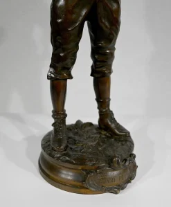 C. Anfrie, Bonne Pêche, 19. Jh., Bronze