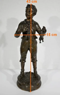 C. Anfrie, Bonne Pêche, 19. Jh., Bronze
