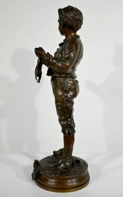 C. Anfrie, Bonne Pêche, 19. Jh., Bronze