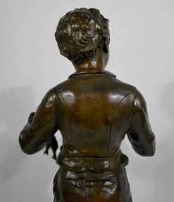 C. Anfrie, Bonne Pêche, 19. Jh., Bronze