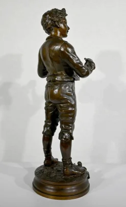 C. Anfrie, Bonne Pêche, 19. Jh., Bronze