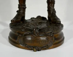 C. Anfrie, Bonne Pêche, 19. Jh., Bronze