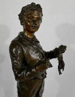 C. Anfrie, Bonne Pêche, 19. Jh., Bronze