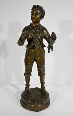 C. Anfrie, Bonne Pêche, 19. Jh., Bronze