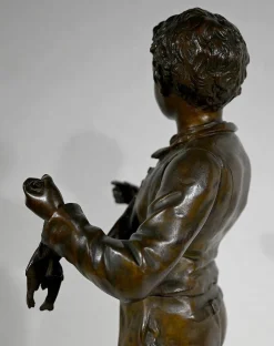 C. Anfrie, Bonne Pêche, 19. Jh., Bronze