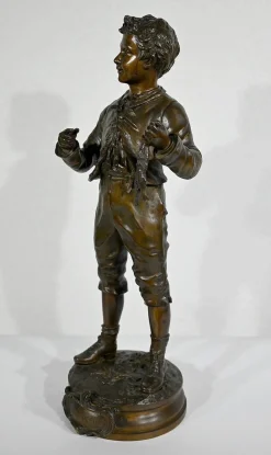 C. Anfrie, Bonne Pêche, 19. Jh., Bronze