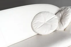 Capitonné Sofa aus elfenbeinfarbenem Öko-Leder von VGnewtrend