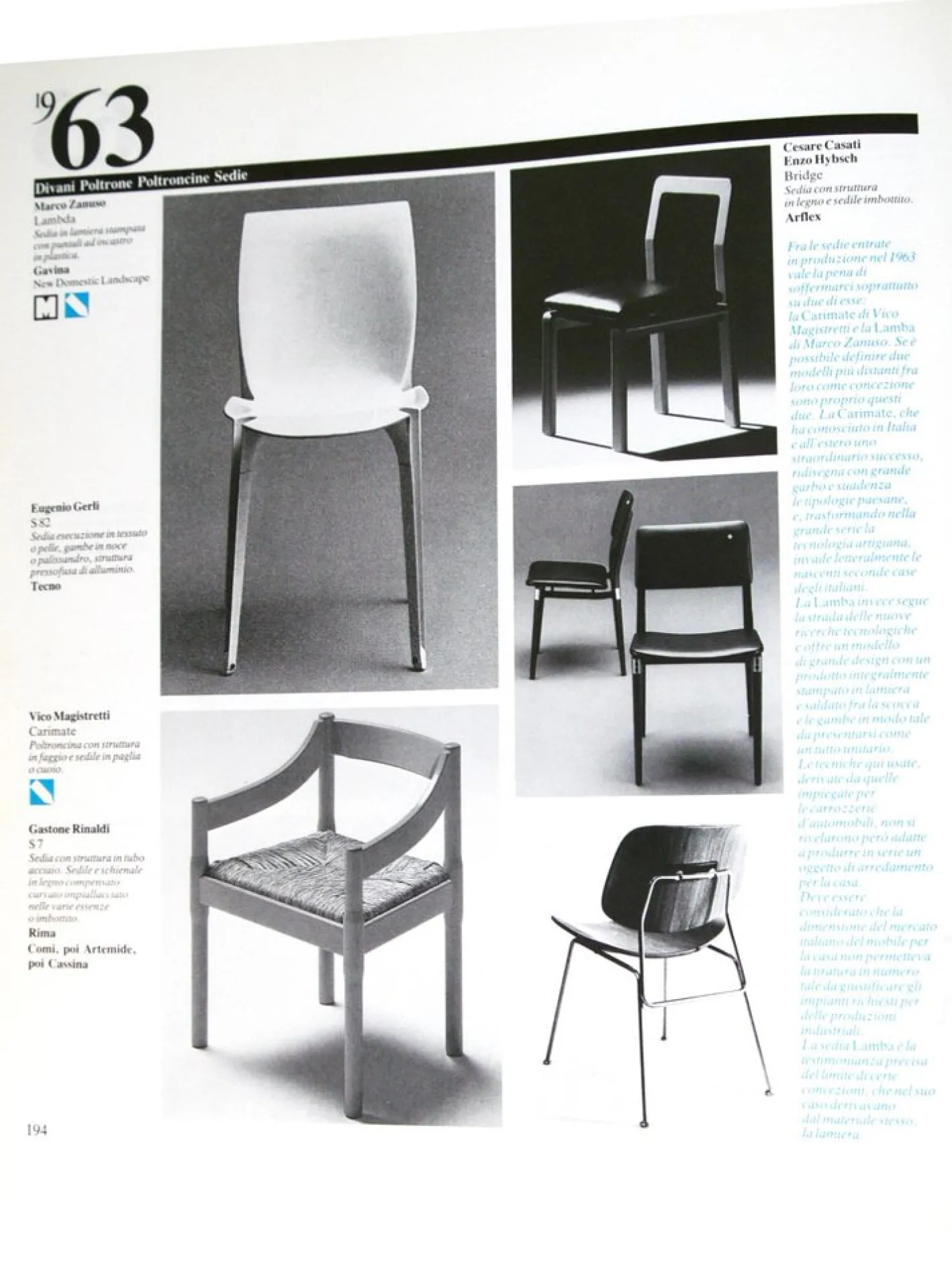 Carimate Bank aus Nussholz & Seil von Magistretti für Cassina, 1963