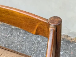 Carimate Bank aus Nussholz & Seil von Magistretti für Cassina, 1963