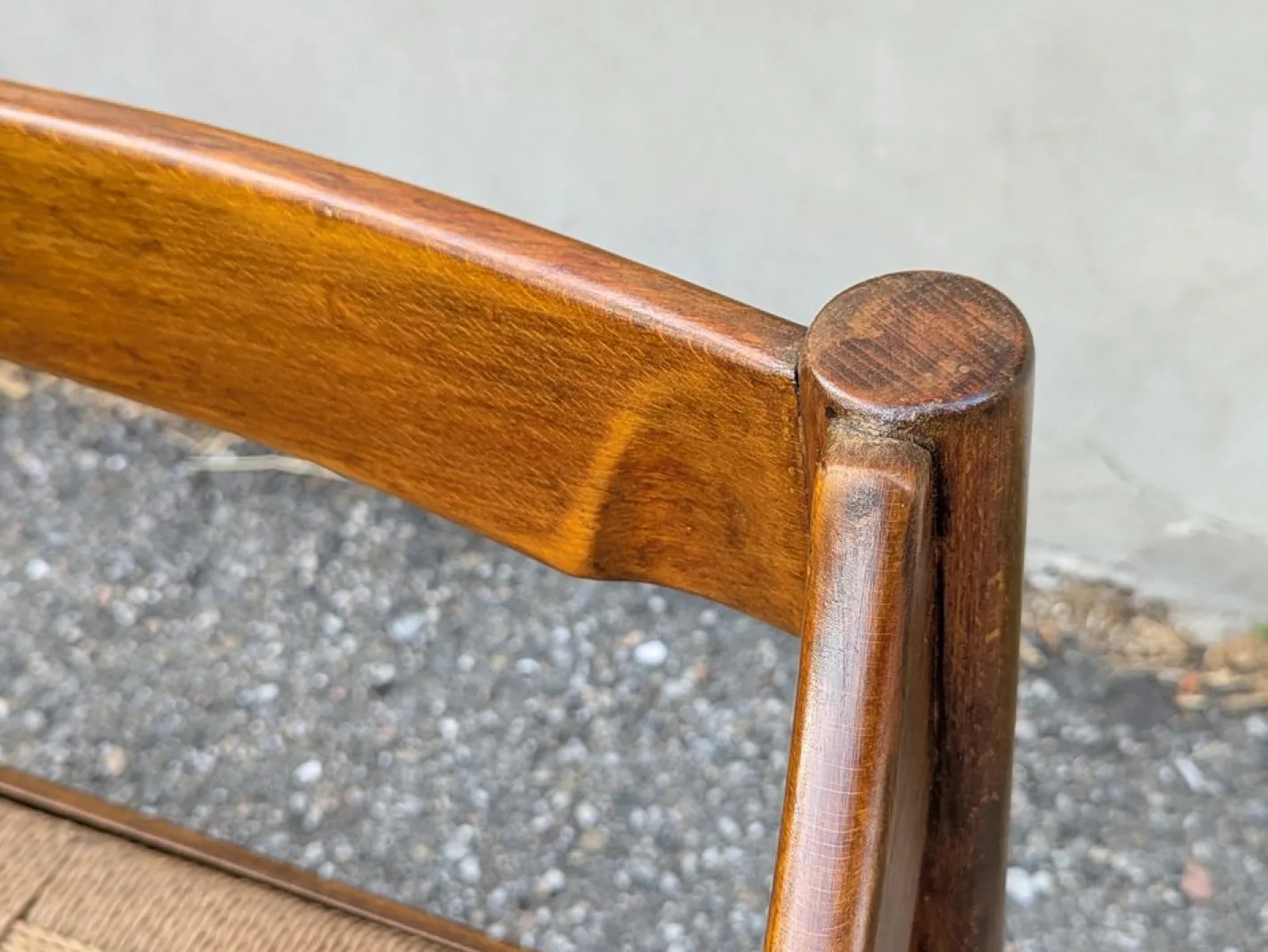 Carimate Bank aus Nussholz & Seil von Magistretti für Cassina, 1963