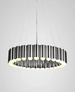 Carousel Hängelampe in Gunmetal Grey mit Milchglas Birnen von Lee Broom, 2010er