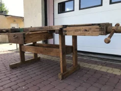 Carpenters Werkbank mit Schublade und Ablage, 1900er
