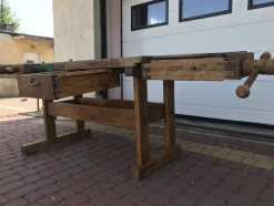 Carpenters Werkbank mit Schublade und Ablage, 1900er