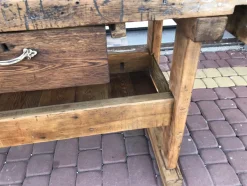 Carpenters Werkbank mit Schublade und Ablage, 1900er