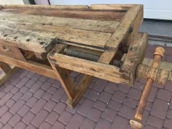 Carpenters Werkbank mit Schublade und Ablage, 1900er