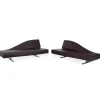 Cassina 276 Aspen Drei-Sitzer Ledersofa Braune Couch von Jean Marie Massaud Rückenlehne Links