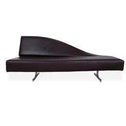 Cassina 276 Aspen Drei-Sitzer Ledersofa Braune Couch von Jean Marie Massaud Rückenlehne Links
