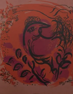 Chagall, The Rooster, Lithographie