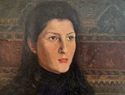 Charles Alexandre Mairet, Portrait de jeune femme, Öl auf Karton, gerahmt