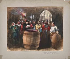 Charles Amelot, Richard III, Original Zeichnung, frühes 19. Jh