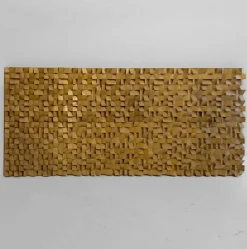 Charles Gianferrari, Massive Architektur Wandplatte, 1970, Eisen & Holz