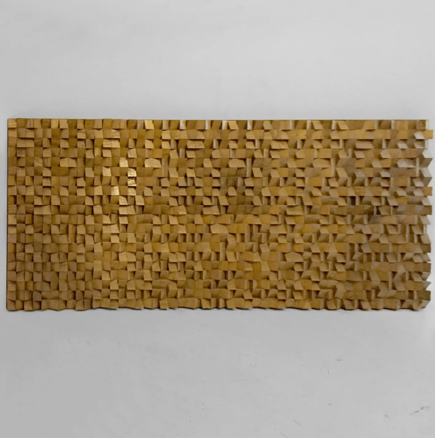 Charles Gianferrari, Massive Architektur Wandplatte, 1970, Eisen & Holz