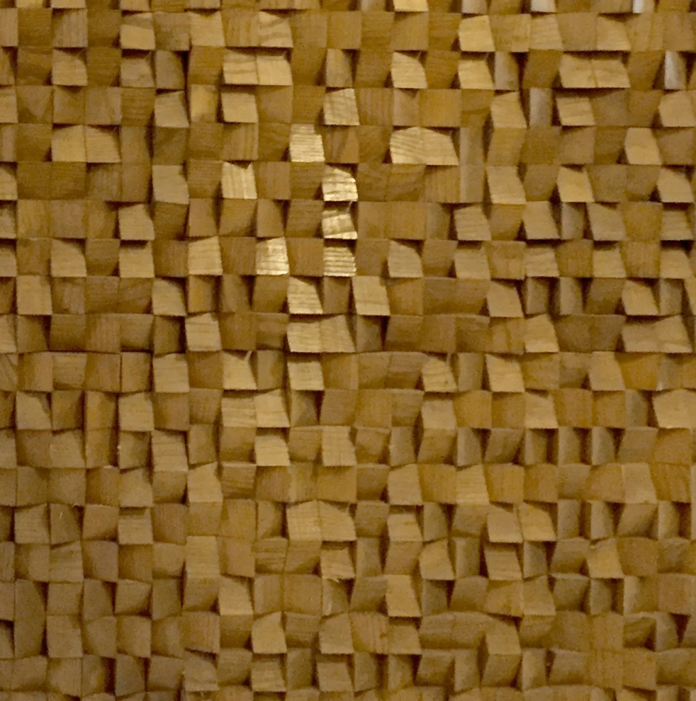 Charles Gianferrari, Massive Architektur Wandplatte, 1970, Eisen & Holz