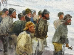 Charles Sim Mottram RBA, High Tide Off Trebar with Strand & Shipwreck, 1894, Aquarell, gerahmt