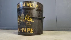 Chateauneuf Du Pape Weinkübel aus Holz, 1950er