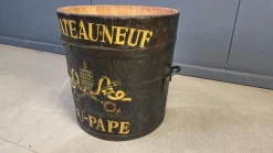 Chateauneuf Du Pape Weinkübel aus Holz, 1950er