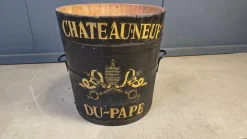 Chateauneuf Du Pape Weinkübel aus Holz, 1950er