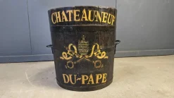 Chateauneuf Du Pape Weinkübel aus Holz, 1950er