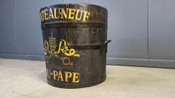 Chateauneuf Du Pape Weinkübel aus Holz, 1950er