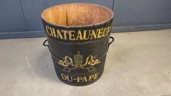 Chateauneuf Du Pape Weinkübel aus Holz, 1950er