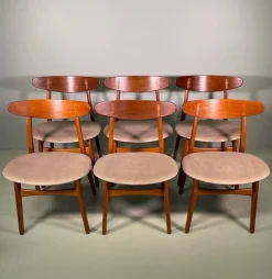 CH-30 Esszimmerstühle von Hans Wegner für Carl Hansen & Søn, 1950, 6er Set