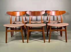 CH-30 Esszimmerstühle von Hans Wegner für Carl Hansen & Søn, 1950, 6er Set