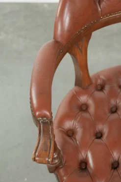 Chesterfield Bürostuhl aus Rindsleder