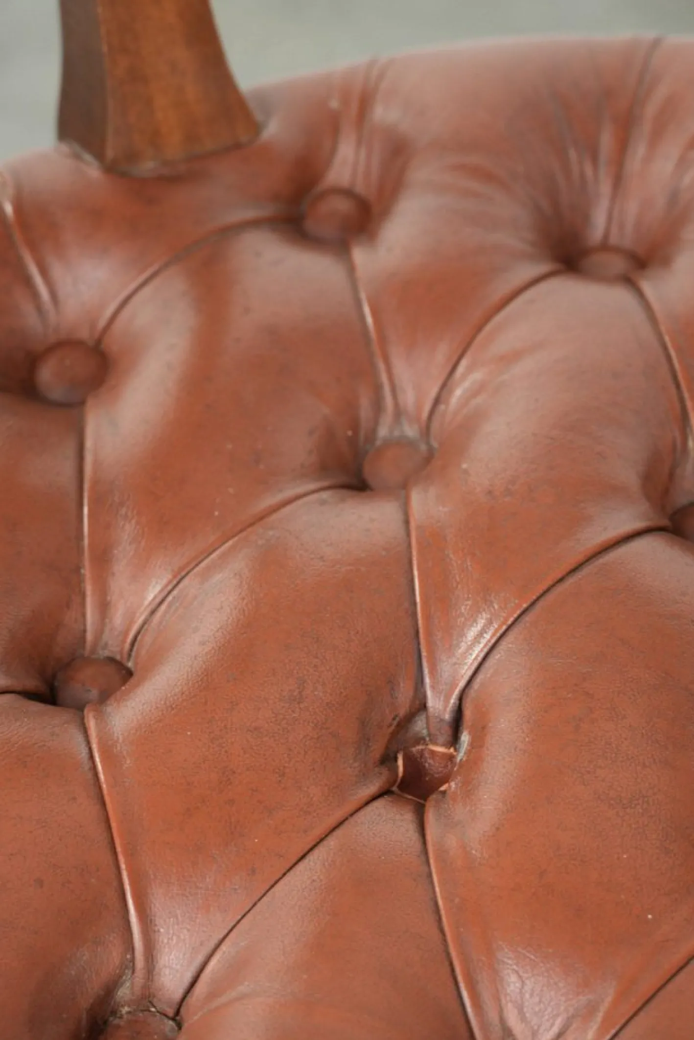 Chesterfield Bürostuhl aus Rindsleder