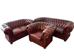 Chesterfield Sofagruppe, 3er Set