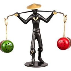Chinesische Figur mit Salz- und Pfefferstreuer von Richard Rohac, 1950er