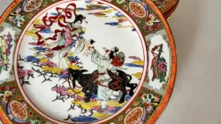 Chinesische handbemalte Teller, 1960, 5 . Set