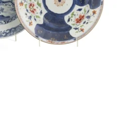 Chinesische Porzellan Teller und Suppenschüssel Set, 18. Jh., 3er Set