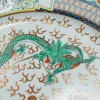 Chinesischer Art Deco Keramik Servierteller mit Drachen, 1930er