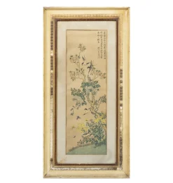 Chinesischer Schulmaler, Tierkomposition, 19. Jh., Aquarell, gerahmt
