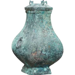 Chinesisches Ritual Weingefäß aus Bronze mit Deckel