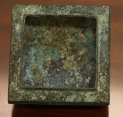 Chinesisches Ritual Weingefäß aus Bronze mit Deckel