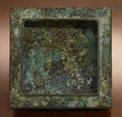 Chinesisches Ritual Weingefäß aus Bronze mit Deckel