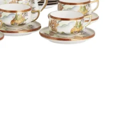 Chinesisches Sako Teeservice aus Porzellan, 21er Set