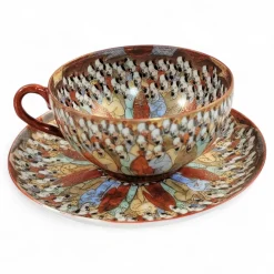 Chinesisches Teeservice mit fünf Tassen und Untertassen, 1900, 10 Set