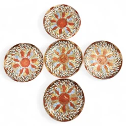 Chinesisches Teeservice mit fünf Tassen und Untertassen, 1900, 10 Set